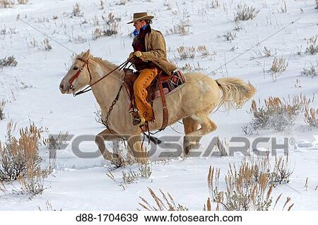 Stock Photo - United States, Wyoming, Shell, The Hideout Guest Ranch, cow-boy, Boots. Fotosearch
