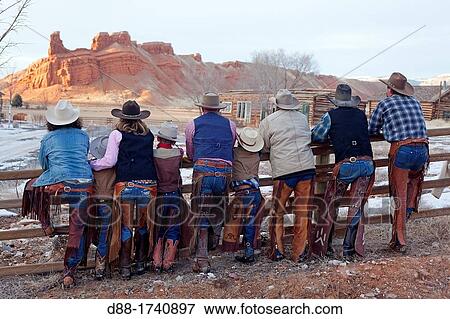 United States, Wyoming, Shell, The Hideout Guest Ranch, cow-boys View Large Photo Image Stock Photo - United States, Wyoming, Shell, The Hideout Guest Ranch, cow-boys. Fotosearch