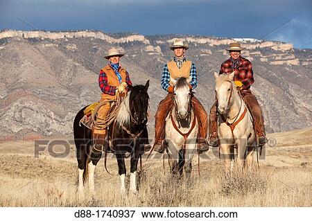 United States, Wyoming, Shell, The Hideout Guest Ranch, cowboys View Large Photo Image Stock Photo - United States, Wyoming, Shell, The Hideout Guest Ranch, cowboys. Fotosearch