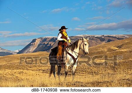 United States, Wyoming, Shell, The Hideout Guest Ranch, cowgirl View Large Photo Image Stock Photo - United States, Wyoming, Shell, The Hideout Guest Ranch, cowgirl. Fotosearch