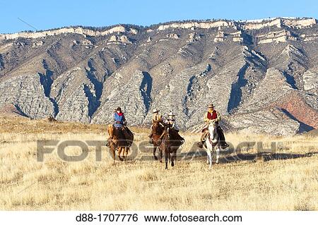 Stock Photograph - United States, Wyoming, Shell, The Hideout Guest Ranch, cow-boy, Boots. Fotosearch