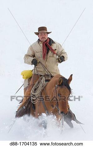 Stock Photography - United States, Wyoming, Shell, The Hideout Guest Ranch, cowboy. Fotosearch