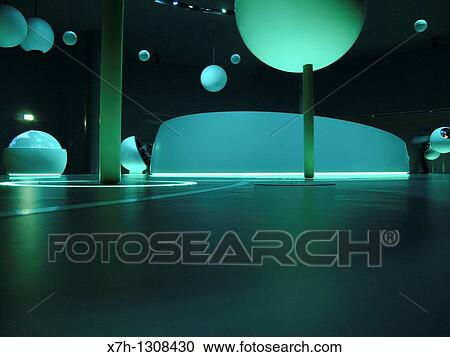 Stock Image - Universe of Particles exhibition, Cern, Geneva, Switzerland. Fotosearch