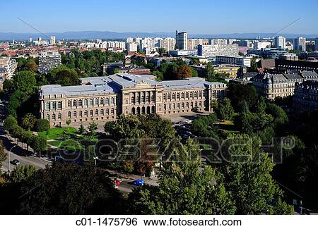 University building and residential district panorama, Strasbourg, Alsace, France View Large Photo Image Stock Photograph - University building and residential district panorama, Strasbourg, Alsace, France. Fotosearch