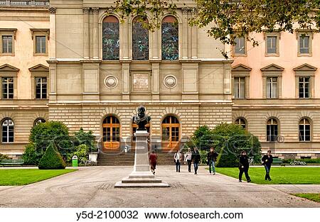 University of Geneva, in front statue of Antoine Carteret, Bestions park, Geneva, Switzerland. View Large Photo Image Stock Image - University of Geneva, in front statue of Antoine Carteret, Bestions park, Geneva, Switzerland.. Fotosearch
