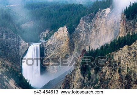 Upper Falls, Yellowstone National Park. Wyoming, USA View Large Photo Image Stock Image - Upper Falls, Yellowstone National Park. Wyoming, USA. Fotosearch