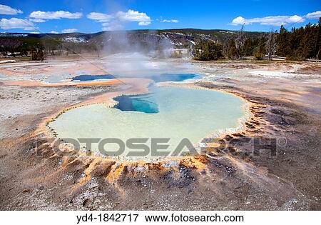 Upper Geyser Basin, Yellowstone National Park, Wyoming/Montana, Idaho, USA View Large Photo Image Stock Photo - Upper Geyser Basin, Yellowstone National Park, Wyoming/Montana, Idaho, USA. Fotosearch