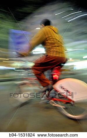 Urban cyclist, Barcelona, Catalonia, Spain View Large Photo Image Picture - Urban cyclist, Barcelona, Catalonia, Spain. Fotosearch