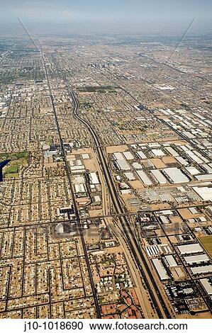 Urban development, aerial, Phoenix, Arizona, USA View Large Photo Image Stock Image - Urban development, aerial, Phoenix, Arizona, USA. Fotosearch
