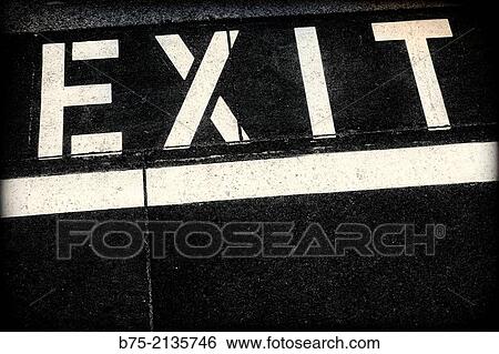 Urban symbolism, Exit, writed on the asphalt, London, England, UK View Large Photo Image Stock Photograph - Urban symbolism, Exit, writed on the asphalt, London, England, UK. Fotosearch