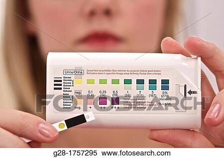 Urine self analysis to detect sugar for diabetes View Large Photo Image Stock Photography - Urine self analysis to detect sugar for diabetes. Fotosearch