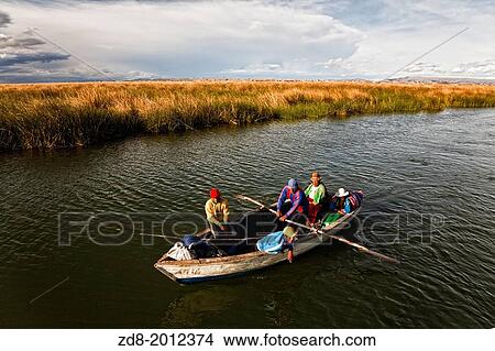 uros island in titicaca lake. peru. View Large Photo Image Picture - uros island in titicaca lake. peru.. Fotosearch
