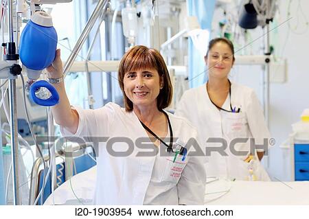 Picture - URPA, PACU postanesthesia care unit, Onkologikoa Hospital, Oncology Institute, Case Center for prevention, diagnosis and treatment of cancer, Donostia, San Sebastian, Gipuzkoa, Basque Country, Spain. Fotosearch