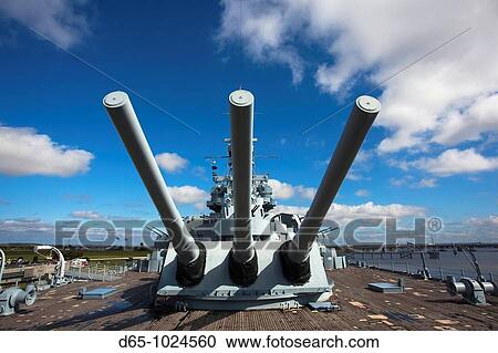 USA, Alabama, Mobile, Battleship Memorial Park, World War 2-era battleship, USS Alabama, 16-inch cannon View Large Photo Image Stock Image - USA, Alabama, Mobile, Battleship Memorial Park, World War 2-era battleship, USS Alabama, 16-inch cannon. Fotosearch