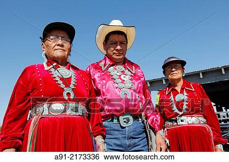 Stock Photograph - USA, Arizona, Navajo reservation, Window Rock the capital during the annual september fair. Fotosearch