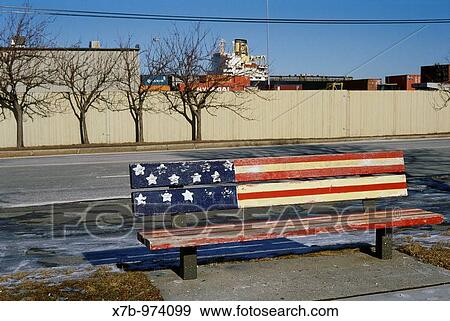USA Boston Bench painted with the stars and stripes, South Boston View Large Photo Image Stock Photo - USA Boston Bench painted with the stars and stripes, South Boston. Fotosearch