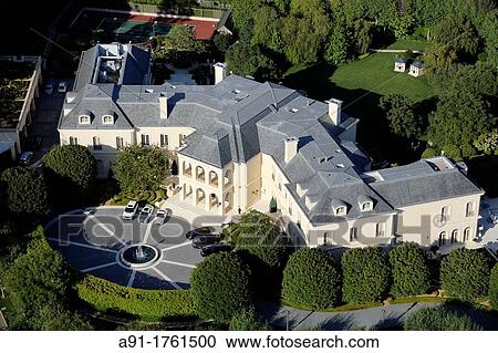 USA, California, city of Los Angeles, aerial photography of a Beverly Hills luxury house View Large Photo Image Stock Image - USA, California, city of Los Angeles, aerial photography of a Beverly Hills luxury house. Fotosearch