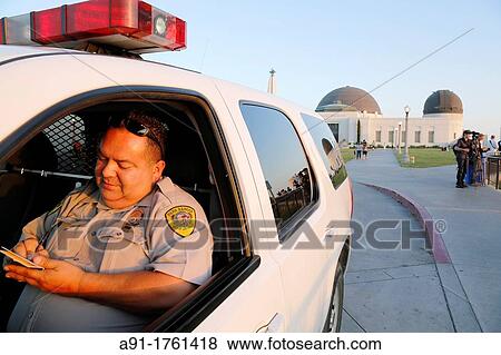 USA, California, city of Los Angeles, Griffith Observatory at dusk, built in 1935, park ranger View Large Photo Image Stock Photo - USA, California, city of Los Angeles, Griffith Observatory at dusk, built in 1935, park ranger. Fotosearch