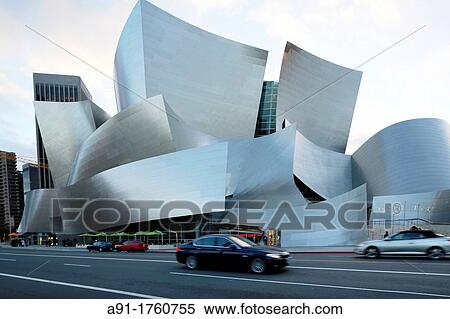 Stock Photography - USA, California, city of Los Angeles, downtown, Walt Disney Concert Hall, architect Frank Gehry.. Fotosearch
