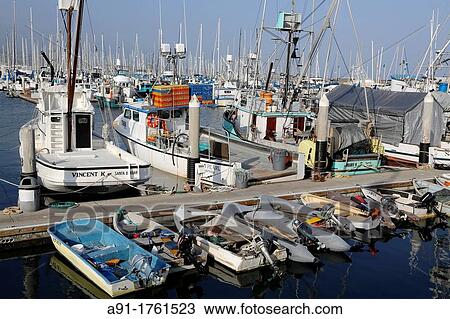 USA, California, city of Santa Barbara harbour View Large Photo Image Stock Image - USA, California, city of Santa Barbara harbour. Fotosearch