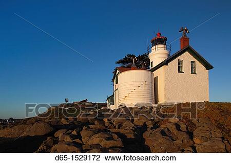 USA, California, Northern California, North Coast, Crescent City, Battery Point Lighthouse, sunset View Large Photo Image Stock Image - USA, California, Northern California, North Coast, Crescent City, Battery Point Lighthouse, sunset. Fotosearch