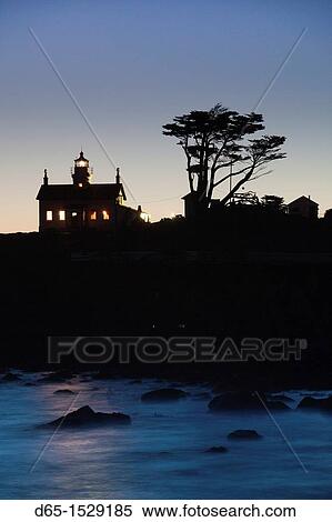 USA, California, Northern California, North Coast, Crescent City, Battery Point Lighthouse, dusk View Large Photo Image Stock Photography - USA, California, Northern California, North Coast, Crescent City, Battery Point Lighthouse, dusk. Fotosearch