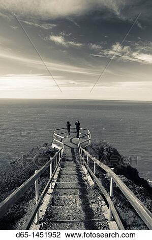 Stock Image - USA, California, San Francisco Bay Area, Marin Headlands, Golden Gate National Recreation Area, Muir Beach Overlook. Fotosearch