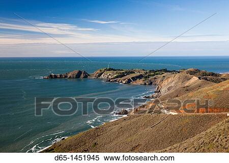 USA, California, San Francisco Bay Area, Marin Headlands, Golden Gate National Recreation Area, Point Bonita, morning View Large Photo Image Stock Photography - USA, California, San Francisco Bay Area, Marin Headlands, Golden Gate National Recreation Area, Point Bonita, morning. Fotosearch