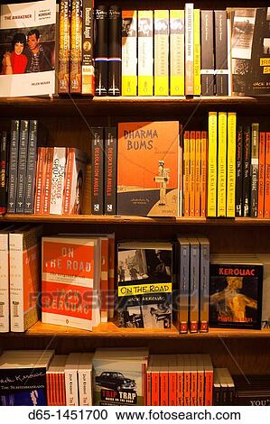USA, California, San Francisco, North Beach, City Lights Bookstore, bookshelves with Beat Generation literature View Large Photo Image Stock Image - USA, California, San Francisco, North Beach, City Lights Bookstore, bookshelves with Beat Generation literature. Fotosearch