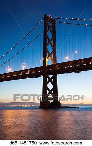 USA, California, San Francisco, Embarcadero, The Bay Bridge, dawn View Large Photo Image Stock Image - USA, California, San Francisco, Embarcadero, The Bay Bridge, dawn. Fotosearch