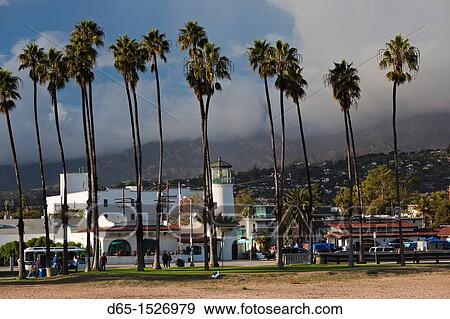 USA, California, Southern California, Santa Barbara, harborfront and beach View Large Photo Image Stock Photo - USA, California, Southern California, Santa Barbara, harborfront and beach. Fotosearch