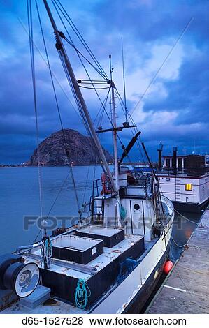 USA, California, Southern California, Morro Bay, harbor, dawn View Large Photo Image Stock Photo - USA, California, Southern California, Morro Bay, harbor, dawn. Fotosearch