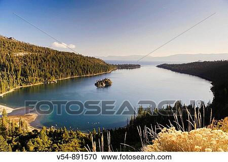 USA, California/Nevada, Lake Tahoe, Emerald Bay View Large Photo Image Stock Image - USA, California/Nevada, Lake Tahoe, Emerald Bay. Fotosearch