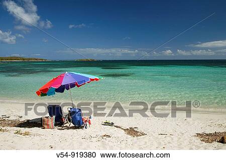 Stock Image - Usa, Caribbean, Puerto Rico, Vieques Island, Red Beach. Fotosearch