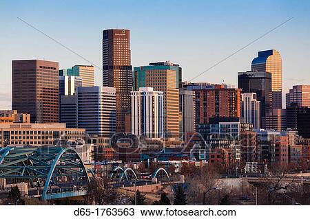 USA, Colorado, Denver, city view from the west, dusk View Large Photo Image Stock Image - USA, Colorado, Denver, city view from the west, dusk. Fotosearch