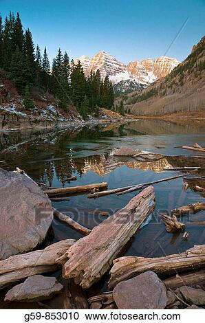 USA, Colorado, Maroon Bells Mountain reflected in Maroon Lake View Large Photo Image Stock Image - USA, Colorado, Maroon Bells Mountain reflected in Maroon Lake. Fotosearch
