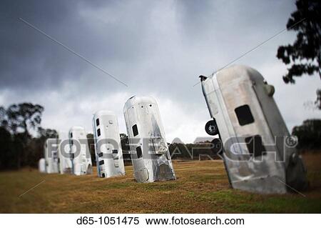 USA, Florida, Dover, Airstream Ranch, burried aluminum car trailers, defocussed View Large Photo Image Stock Photography - USA, Florida, Dover, Airstream Ranch, burried aluminum car trailers, defocussed. Fotosearch
