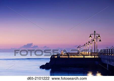 USA, Florida, Florida Keys, Key West, Higgs Beach, White Street Fishing Pier, dawn. View Large Photo Image Stock Image - USA, Florida, Florida Keys, Key West, Higgs Beach, White Street Fishing Pier, dawn.. Fotosearch