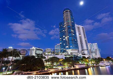 USA, Florida, Fort Lauderdale, Las Olas River House Condo Building, Las Olas Riverwalk Area, evening. View Large Photo Image Stock Photography - USA, Florida, Fort Lauderdale, Las Olas River House Condo Building, Las Olas Riverwalk Area, evening.. Fotosearch