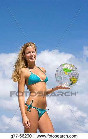 Usa. Florida. Miami. Key Biscayne. Woman on the beach of Crandon Beach. View Large Photo Image Stock Image - Usa. Florida. Miami. Key Biscayne. Woman on the beach of Crandon Beach.. Fotosearch