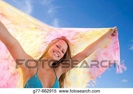 Usa. Florida. Miami. Key Biscayne. Woman on the beach of Crandon Beach. View Large Photo Image Stock Photography - Usa. Florida. Miami. Key Biscayne. Woman on the beach of Crandon Beach.. Fotosearch