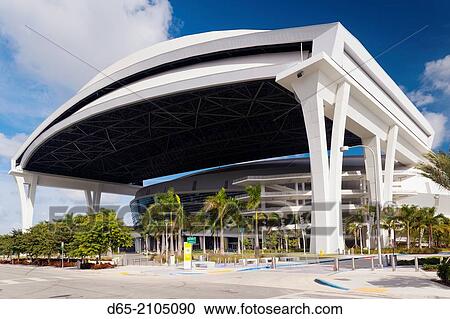 USA, Florida, Miami, New Marlins Ballpark, baseball stadium. View Large Photo Image Stock Image - USA, Florida, Miami, New Marlins Ballpark, baseball stadium.. Fotosearch