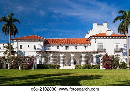 USA, Florida, Palm Beach, The Flagler Museum. View Large Photo Image Stock Photo - USA, Florida, Palm Beach, The Flagler Museum.. Fotosearch