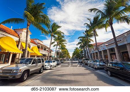 USA, Florida, Palm Beach, Worth Avenue. View Large Photo Image Stock Photo - USA, Florida, Palm Beach, Worth Avenue.. Fotosearch