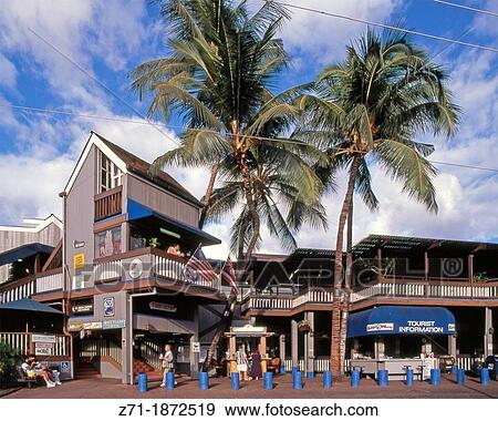USA, Hawaii, Maui, Lahaina, Front Street, View Large Photo Image Stock Photo - USA, Hawaii, Maui, Lahaina, Front Street,. Fotosearch
