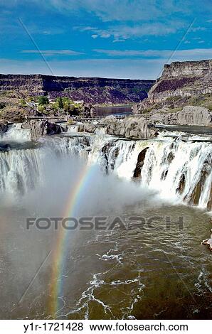 USA, Idaho, Twin Falls, Shoshone Falls with rainbow View Large Photo Image Stock Photo - USA, Idaho, Twin Falls, Shoshone Falls with rainbow. Fotosearch