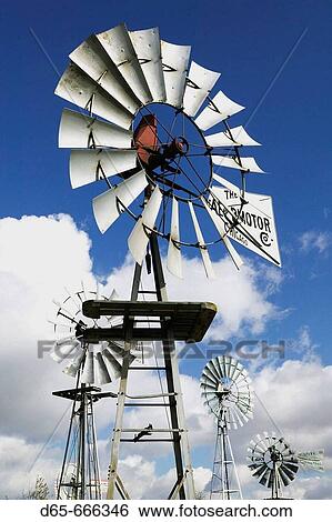 Stock Photograph - USA-Indiana-Kendallville: Mid-America Windmill Museum - Early American Windmills. Fotosearch
