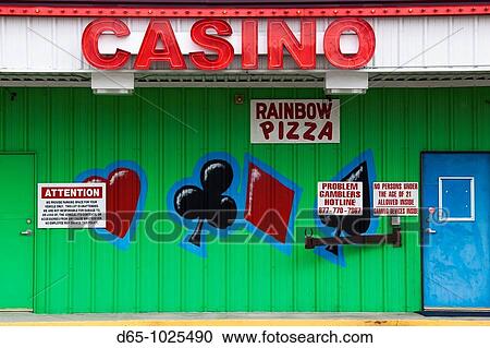 Stock Image - USA, Louisiana, Cajun Country, Breaux Bridge, casino detail on Rt 94. Fotosearch