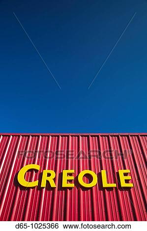 Stock Photograph - USA, Louisiana, Cajun Country, Henderson, Creole Zydeco Music Club, sign. Fotosearch