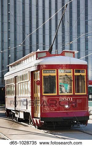USA, Louisiana, New Orleans, Canal Street streetcars morning View Large Photo Image Stock Photography - USA, Louisiana, New Orleans, Canal Street streetcars morning. Fotosearch